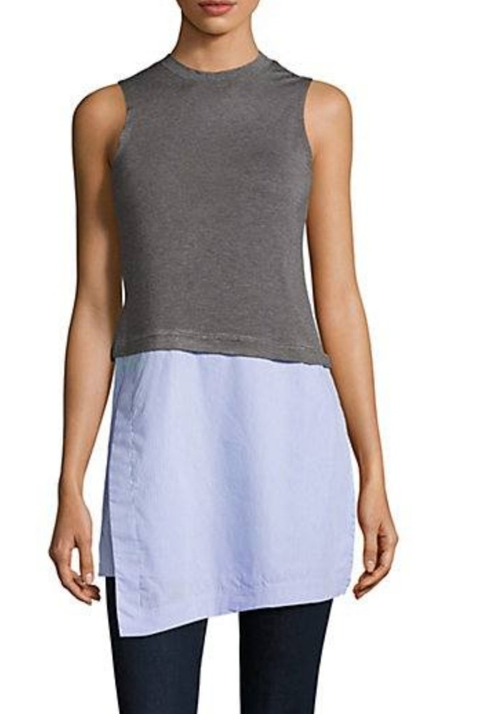 Sake fifth Avenue Mix Media Heathered Tank Tunic